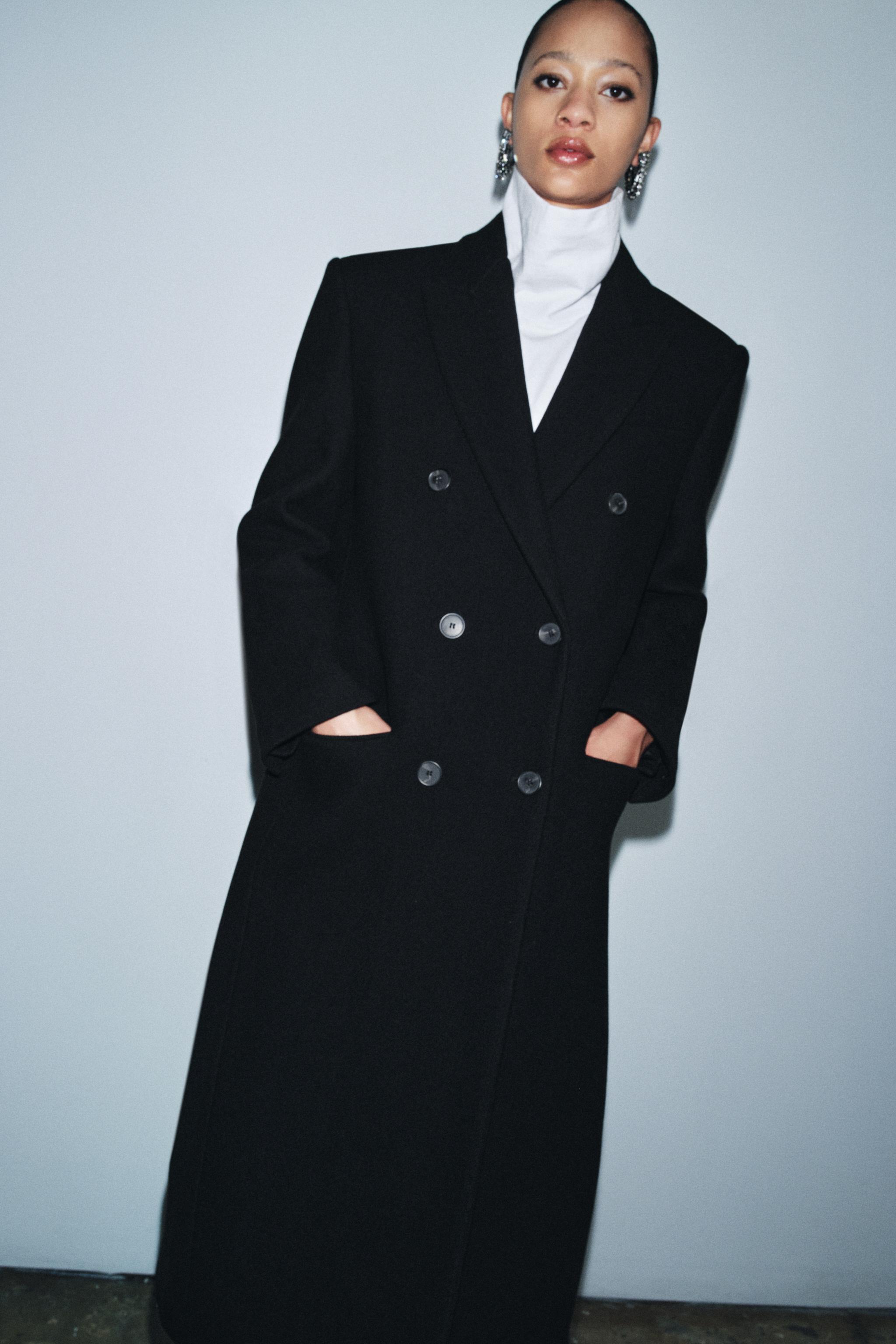 WOOL BLEND COAT ZW COLLECTION LIMITED EDITION